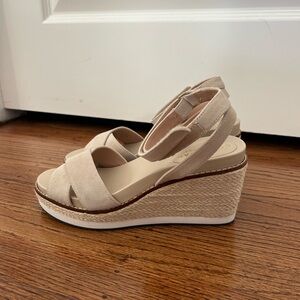 Cole Haan Cream Wedge Sandals